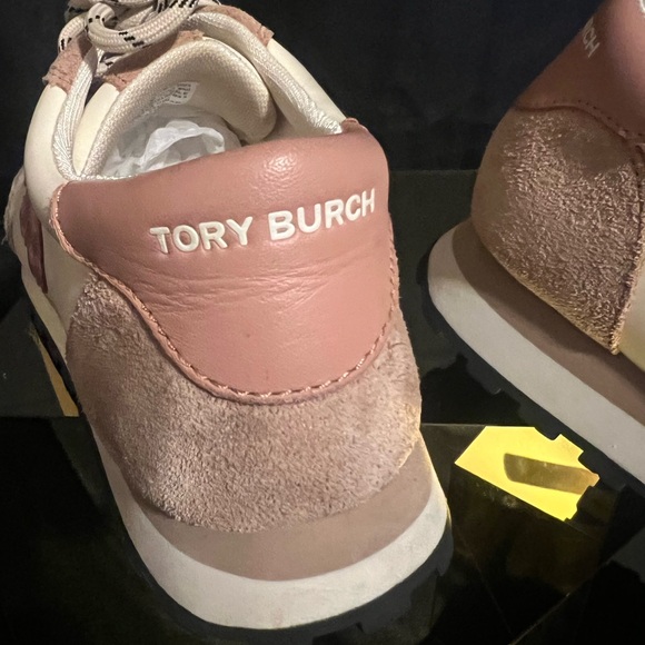 Tory Burch Good Luck Trainer Sneakers in Blush and Cream size 8.5 NEW - Picture 10 of 12